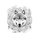 Celtic Knot in the Shape of a Wolf tattoo design idea