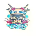 rip dad tattoo design idea