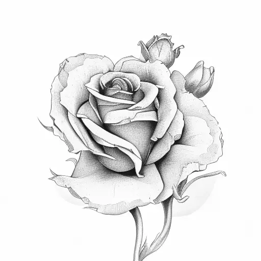elgent flowers with a home plate tattoo design idea
