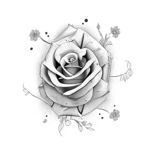 softball home plate with flowers tattoo design idea