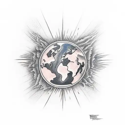 earth, water, air and fire tattoo design idea