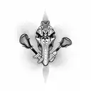 Lacrosse tattoo design idea