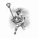 Lacrosse tattoo design idea
