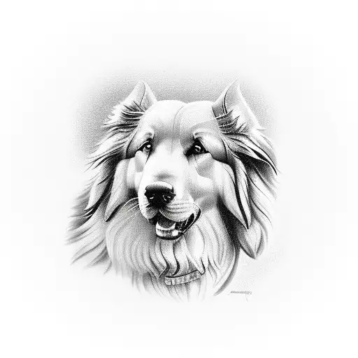 Swiss shepherd  tattoo design idea