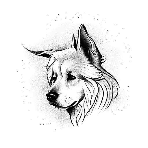 Swiss shepherd  tattoo design idea
