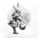 dwarf hunter tattoo design idea