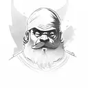 dwarf hunter tattoo design idea