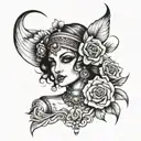 gypsy tattoo design idea