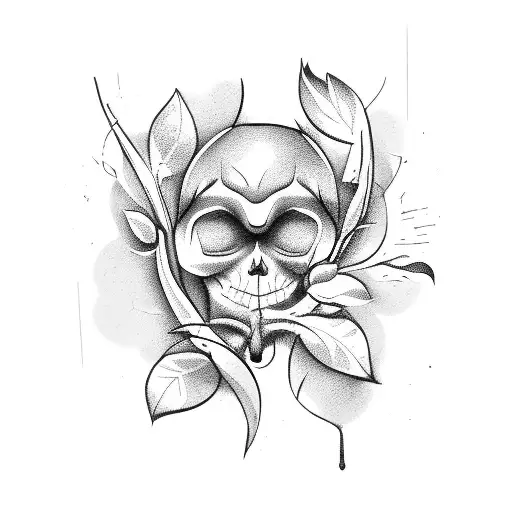sniper with flowers tattoo design idea