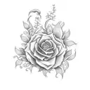 Hell flowers  tattoo design idea