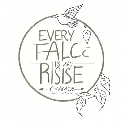 Every fall is a chance to rise  tattoo design idea