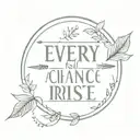 "every fall is a chance to rise" with arrow in design  tattoo design idea