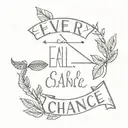 "every fall is a chance to rise" with arrow in design  tattoo design idea