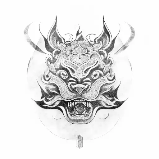 Foo Dog tattoo design idea