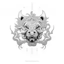 Foo Dog tattoo design idea