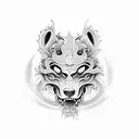 Foo Dog tattoo design idea