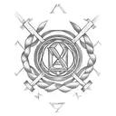Alcoholics anonymous symbol with Sexual Abuse survivor symbol in a family tree tattoo design idea