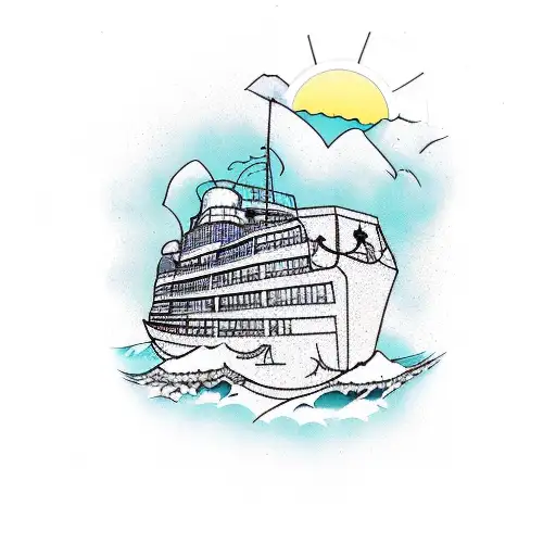 sinking ship  tattoo design idea