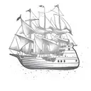 sinking ship  tattoo design idea