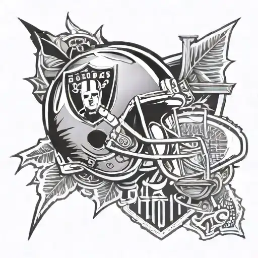 las vegas raiders football logo tattoo design idea