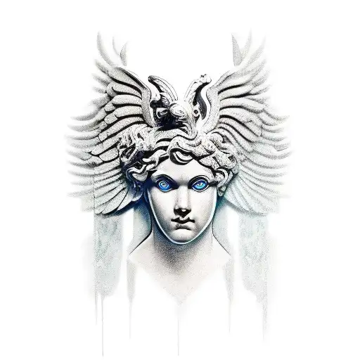 greek mythology with a context to grafitti  tattoo design idea