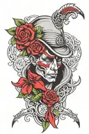 hood gangster style tattoo design idea