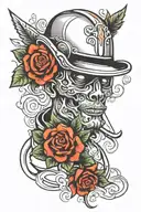hood gangster style tattoo design idea