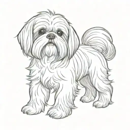 shih tzu tattoo design idea