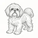 shih tzu tattoo design idea