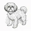 shih tzu tattoo design idea