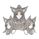 cerberus with three heads tattoo design idea