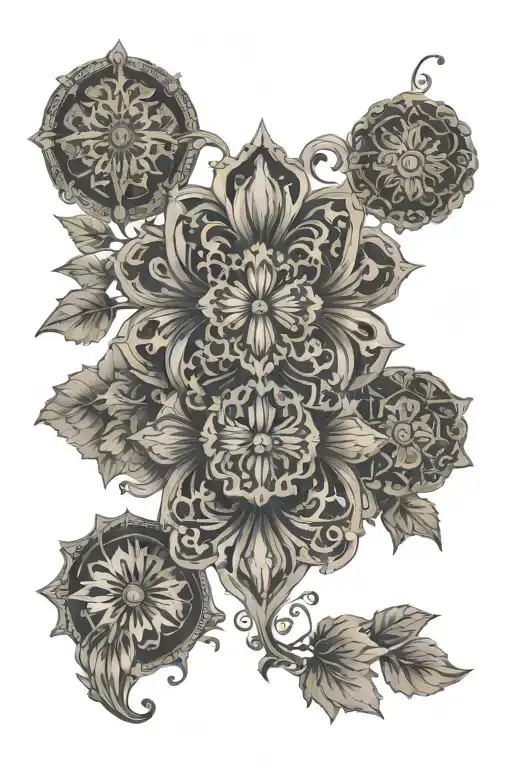 Combine elements of Serbian Orthodox iconography with a modern twist tattoo design idea