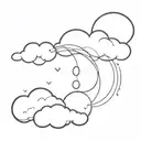 miscarriage cloud jellybean pattern tattoo design idea