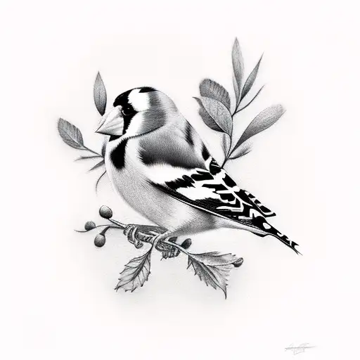goldfinch Canary  tattoo design idea