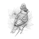 marigold Canary  tattoo design idea