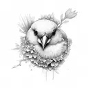 marigold Canary  tattoo design idea