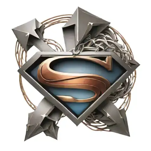 SV inside Superman logo intertwined tattoo design idea