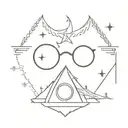 subtle small  minimalist harry potter  tattoo design idea