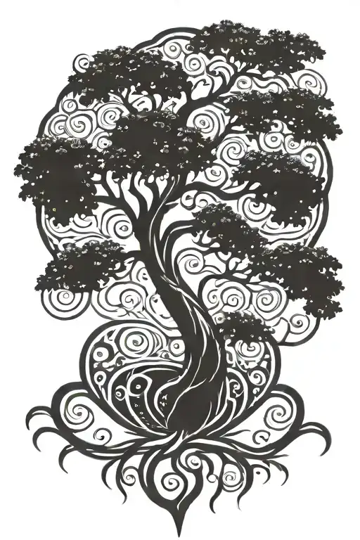 yggdrasil tree tattoo design idea