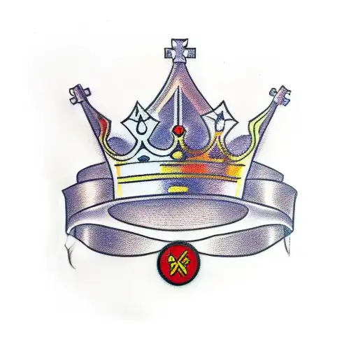 Royal Crown Black and Grey Tattoo Design – Tattoos Wizard Designs