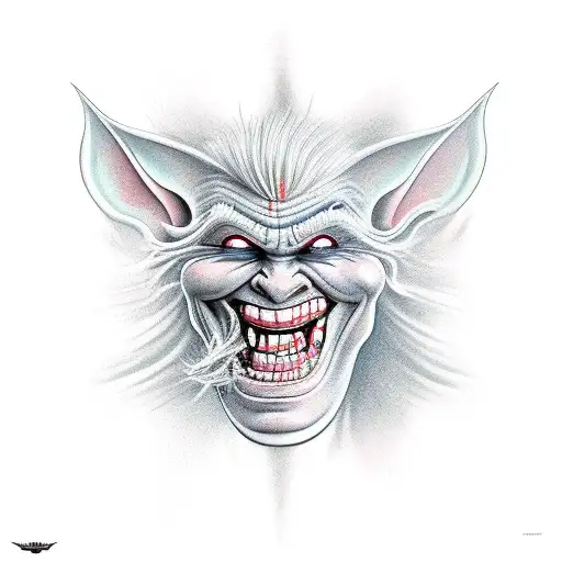 weird troll tattoo design idea