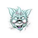 weird troll tattoo design idea