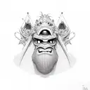 weird troll tattoo design idea