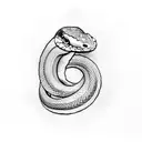 dove snake tattoo design idea