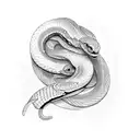 dove snake tattoo design idea
