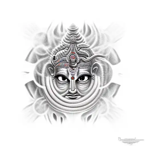 brahma vishnu shiva gods tattoo design idea