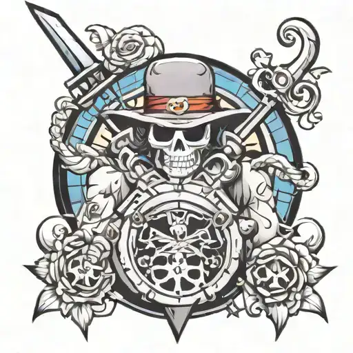 Hunter Ace One Piece tattoo design idea