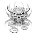 lust demon tattoo design idea