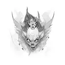 lust demon tattoo design idea