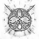 Futhark around the arm tattoo design idea